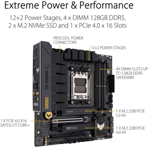 ASUS TUF GAMING B650M-PLUS WIFI Motherboard AM5 DDR5 PCIe 5.0