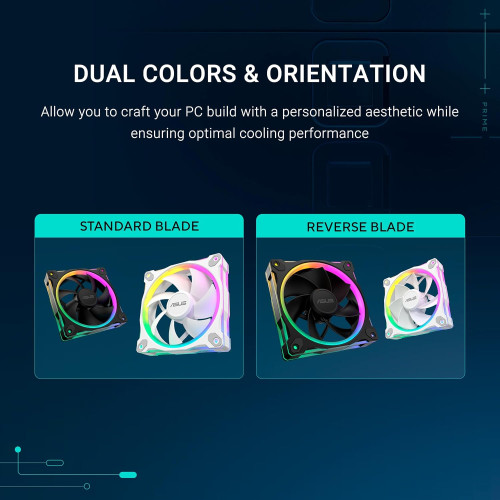 ASUS Prime MR120 ARGB Reverse Fan – Triple Pack