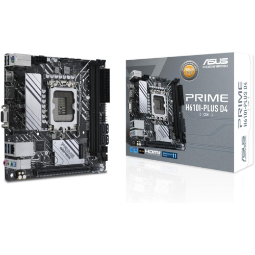 ASUS PRIME H610I-PLUS D4-CSM Mini-ITX Motherboard – LGA1700, DDR4, PCIe 4.0
