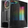   Redragon GC-608 Steeljaw Gaming PC Case   Tempered Glass, RGB Lighting & High Airflow Design