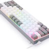 Redragon K617 Fizz RGB Wired Mechanical Gaming Keyboard White Gray – Red Switch Redragon K617 Fizz RGB Wired Mechanical Gaming Keyboard White Gray – Red Switch