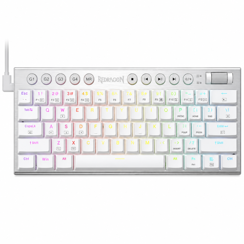 Redragon Horus Mini K632 RGB 60% Mechanical Gaming Keyboard White – Red Switch Redragon Horus Mini K632 RGB 60% Mechanical Gaming Keyboard White – Red Switch