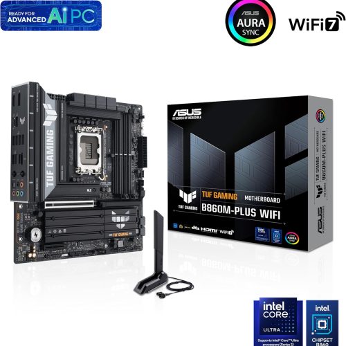 ASUS TUF GAMING B860M-PLUS WIFI Motherboard, Intel LGA1851, DDR5, PCIe 5.0, WiFi 7 – Micro-ATX ASUS TUF GAMING B860M-PLUS WIFI Motherboard, Intel LGA1851, DDR5, PCIe 5.0, WiFi 7 – Micro-ATX