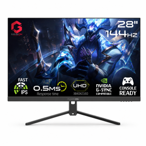 شاشة العاب جيم اون  GAMEON | بدقة4K  UHD (3840×2160) | مقاس 28 انش | استجابة 1 مللي ثانية  | لوحة  IPS | معدل تحديث 144 هرتز | طراز GOP28UHD144IPS