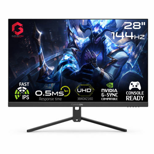شاشة العاب جيم اون GAMEON | بدقة4K UHD (3840×2160) | مقاس 28 انش | استجابة 1 مللي ثانية | لوحة IPS | معدل تحديث 144 هرتز | طراز GOP28UHD144IPS شاشة العاب جيم اون GAMEON | بدقة4K UHD (3840×2160) | مقاس 28 انش | استجابة 1 مللي ثانية | لوحة IPS | معدل تحديث 144 هرتز | طراز GOP28UHD144IPS