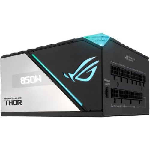 ASUS ROG THOR 850W Platinum II Gaming Power Supply, OLED Display, PCIe 5.0, Aura Sync RGB