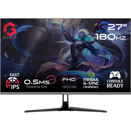 GAMEON GOPS27180IPS Pro Series 27" FHD, 180Hz, MPRT 0.5ms, HDMI 2.1, Fast IPS Gaming Monitor (Supports PS5) - Black GAMEON GOPS27180IPS Pro Series 27" FHD, 180Hz, MPRT 0.5ms, HDMI 2.1, Fast IPS Gaming Monitor (Supports PS5) - Black