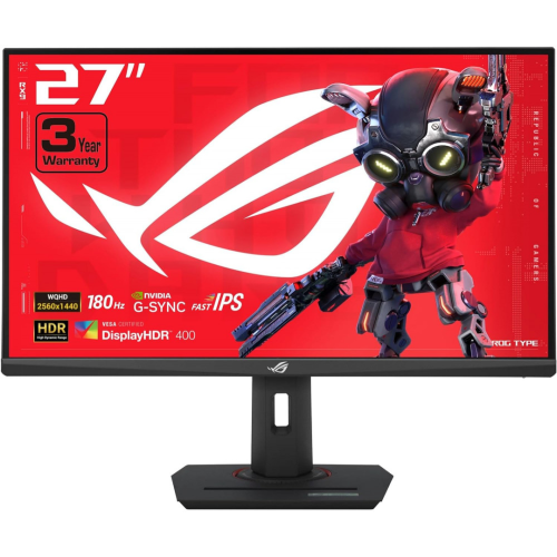شاشة العاب أسوس روج ستريكس ASUS ROG Strix | بدقة (2560x1440) | مقاس 27 انش | من اسوس Asus | لوحة  IPS| استجابة  1مللي ثانية | معدل تحديث 180 هرتز |  طراز XG27ACS