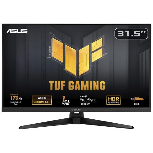 شاشة العاب اسوس توف | بدقة (2560x1440) QHD | مقاس 32 انش | من جيم اون GAMEON | لوحة IPS | استجابة 1 مللي ثانية | معدل تحديث 170 هرتز | طراز VG32AQA1A شاشة العاب اسوس توف | بدقة (2560x1440) QHD | مقاس 32 انش | من جيم اون GAMEON | لوحة IPS | استجابة 1 مللي ثانية | معدل تحديث 170 هرتز | طراز VG32AQA1A