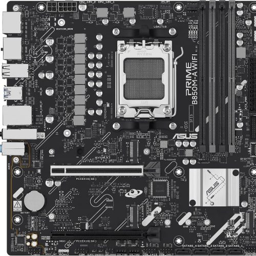 ASUS PRIME B850M-A WIFI Motherboard, AMD AM5, DDR5, PCIe 5.0, WiFi 6E – Micro-ATX ASUS PRIME B850M-A WIFI Motherboard, AMD AM5, DDR5, PCIe 5.0, WiFi 6E – Micro-ATX