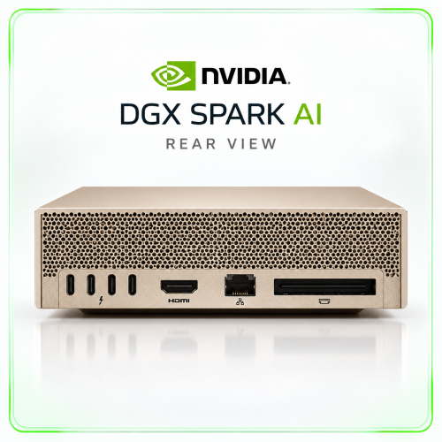 NVIDIA DGX Spark حاسوب ذكاء اصطناعي فائق – GB10 Grace Blackwell، 128GB LPDDR5X، 4TB NVMe NVIDIA DGX Spark حاسوب ذكاء اصطناعي فائق – GB10 Grace Blackwell، 128GB LPDDR5X، 4TB NVMe