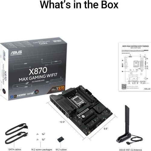 ASUS X870 MAX GAMING WIFI7 AMD AM5 DDR5 WiFi 7 PCIe 5.0 Motherboard ASUS X870 MAX GAMING WIFI7 AMD AM5 DDR5 WiFi 7 PCIe 5.0 Motherboard