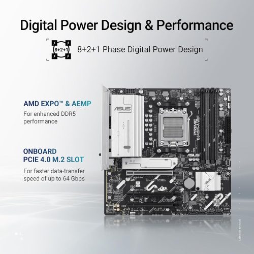 ASUS PRIME B840M-A WIFI AMD B840 AM5 DDR5 WiFi 6E PCIe 4.0 Motherboard ASUS PRIME B840M-A WIFI AMD B840 AM5 DDR5 WiFi 6E PCIe 4.0 Motherboard