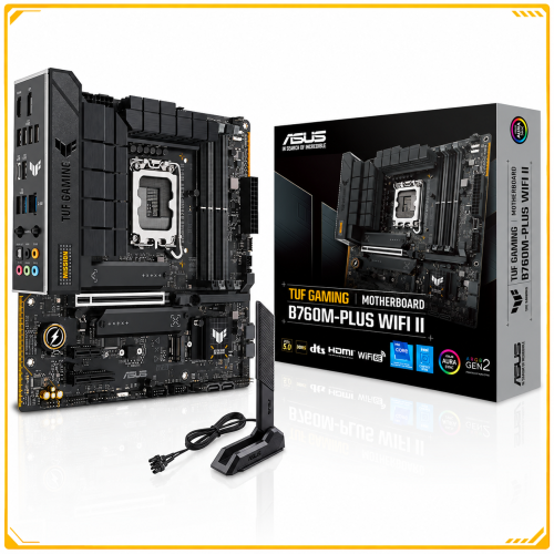 ASUS TUF GAMING B760M-PLUS WIFI II Intel B760 LGA1700 DDR5 WiFi 6E PCIe 5.0 Motherboard
