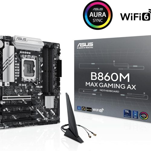 ASUS B860M MAX GAMING AX Intel B860 LGA1851 DDR5 WiFi 6 PCIe 5.0 Motherboard ASUS B860M MAX GAMING AX Intel B860 LGA1851 DDR5 WiFi 6 PCIe 5.0 Motherboard