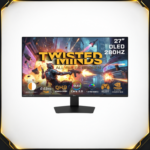 Twisted Minds Prestige X Series 27" OLED QHD 280Hz 0.03ms HDMI 2.1 Gaming Monitor – TM27QDOLD280 Twisted Minds Prestige X Series 27" OLED QHD 280Hz 0.03ms HDMI 2.1 Gaming Monitor – TM27QDOLD280