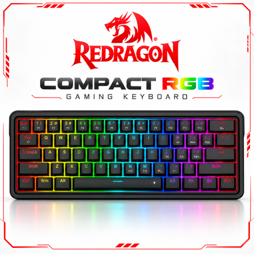 Redragon K722 IRONGUARD 61-Key Wired RGB Mechanical Gaming Keyboard
