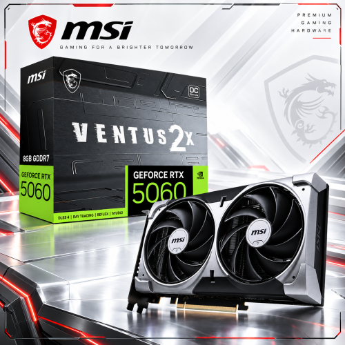 كرت شاشة MSI GeForce RTX 5060 VENTUS 2X OC 8GB GDDR7