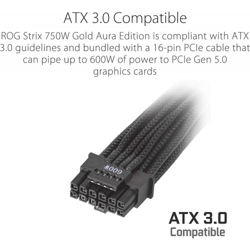  ASUS ROG STRIX 750W Gold Aura Edition RGB Power Supply