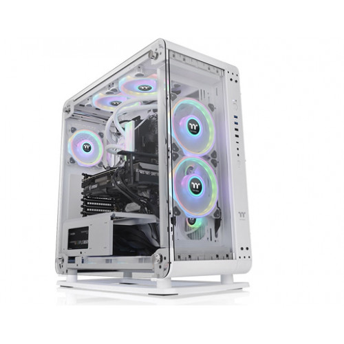 كيس  Core P6 TG Snow Edition | حجم متوسط | يدعم E-ATX | من شركة Thermaltake | ابيض  | بدون مراوح | طراز Core P6 TG Snow Edition