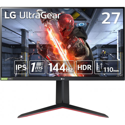 LG 27GN65R-B UltraGear Gaming Monitor, 27 inch, Full HD, IPS, 144Hz, 1 ms (GTG), G-SYNC Compatible LG 27GN65R-B UltraGear Gaming Monitor, 27 inch, Full HD, IPS, 144Hz, 1 ms (GTG), G-SYNC Compatible