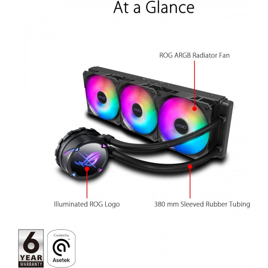 ASUS ROG STRIX LC II 360 ARGB All-in-One Liquid CPU Watercooler Black ASUS ROG STRIX LC II 360 ARGB All-in-One Liquid CPU Watercooler Black