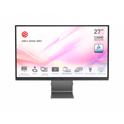 شاشة MSI Modern | بدقة 4K UHD (3840x2160) | مقاس 27 انش | من شركة ام اس أي MSI | لوح  IPS |  استجابة 4 مللي ثانية | معدل تحديث 60 هرتز | طراز MD271UL
