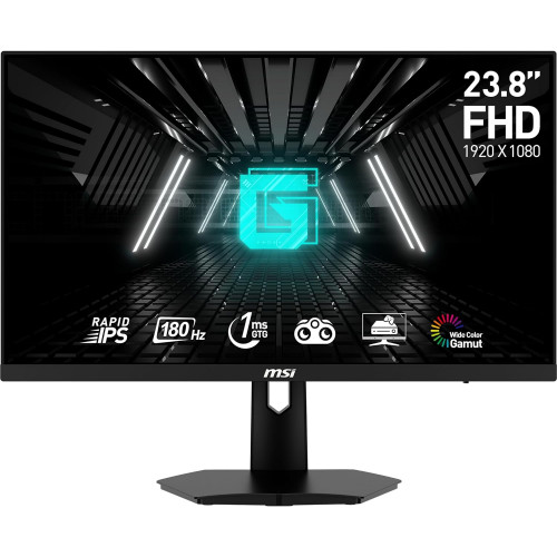  شاشة العاب MSI | بدقة FHD  (1920x1080)  | مقاس 24 انش | من شركة ام اس أي MSI | تقنية  AMD فري سينك |  استجابة 1 مللي ثانية | معدل تحديث 170 هرتز | طراز G244F E2
