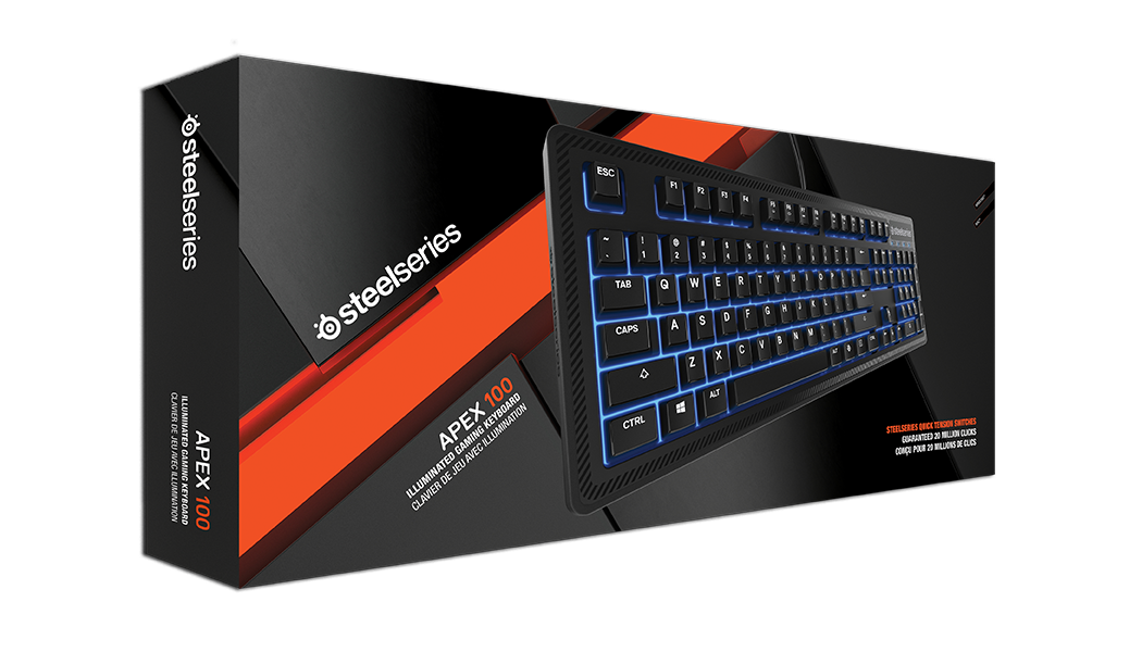 STEELSERIES APEX 100 KEYBOARD GAMING - BLACK