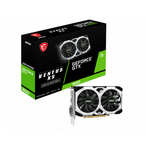 كرت شاشة ام اس أي جي تي اكس 1650 MSI GTX | ذاكرة 4GB | طراز GeForce® GTX 1650 D6 VENTUS XS OCV3 