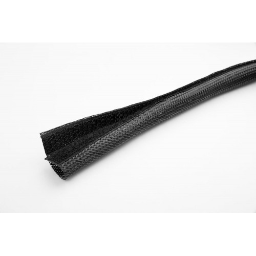 GAMEON GO-5374 Flexible Cable Wrap Sleeve with Hook and Loop Fastener - 85mm/3.3" Width - Black