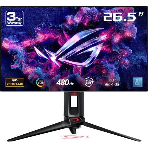 شاشة العاب أسوس روج سويفت Asus ROG Swift | بدقة QHD (2560x1440) | مقاس 27 انش | تقنية WOLED | من اسوس Asus | تقنية AMD فري سينك | استجابة 0.03 مللي ثانية | معدل تحديث 480 هرتز | طراز PG27AQDP شاشة العاب أسوس روج سويفت Asus ROG Swift | بدقة QHD (2560x1440) | مقاس 27 انش | تقنية WOLED | من اسوس Asus | تقنية AMD فري سينك | استجابة 0.03 مللي ثانية | معدل تحديث 480 هرتز | طراز PG27AQDP