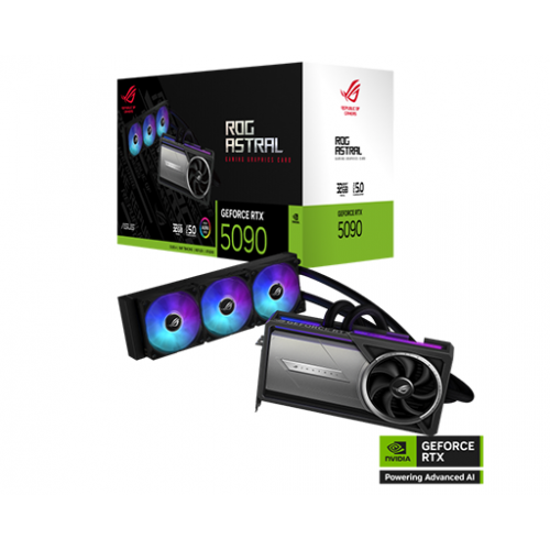 كرت شاشة اسوس روج استرال RTX 5090 تبريد مائي ROG Astral LC RTX 5090 32GB GDDR7