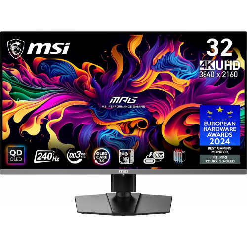 شاشة الألعاب  ام اس اي ماج   321URX QD-OLED بحجم 31.5 بوصة 4K UHD ومعدل تحديث 240 هرتز   MSI MPG 321URX QD-OLED 31.5" 4K UHD 240Hz