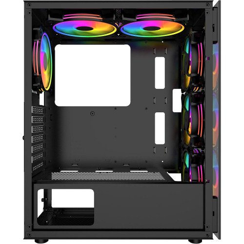 Twisted Minds Titan Glass Mid Tower Gaming Case  Black
