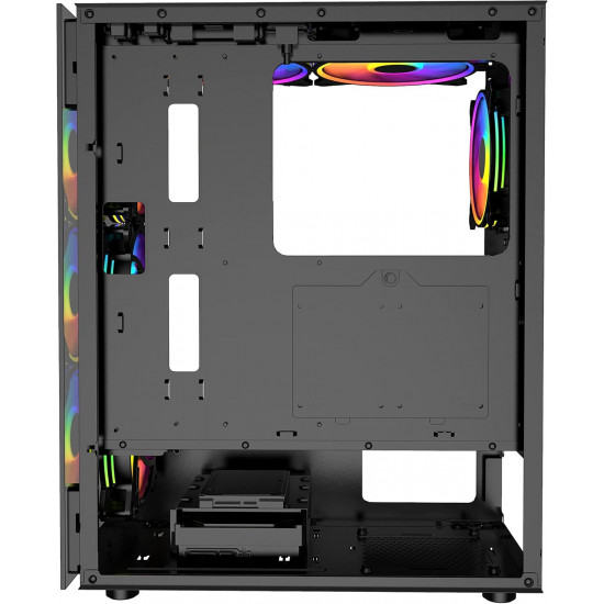 Twisted Minds Titan Glass Mid Tower Gaming Case  Black