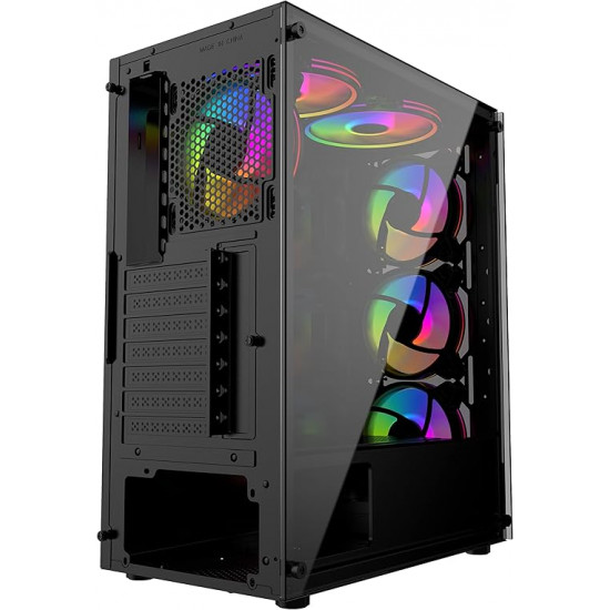 Twisted Minds Titan Glass Mid Tower Gaming Case  Black