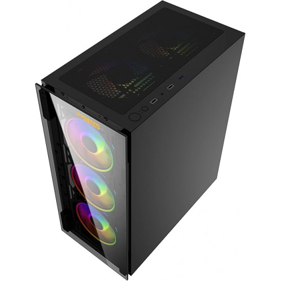 Twisted Minds Titan Glass Mid Tower Gaming Case  Black