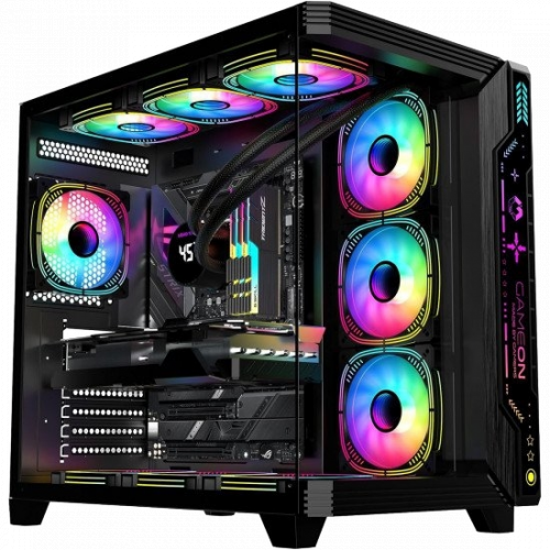 GAMEON Pulse Midnight Series 7 FAN ARGB Mid Tower Gaming CaseBlack
