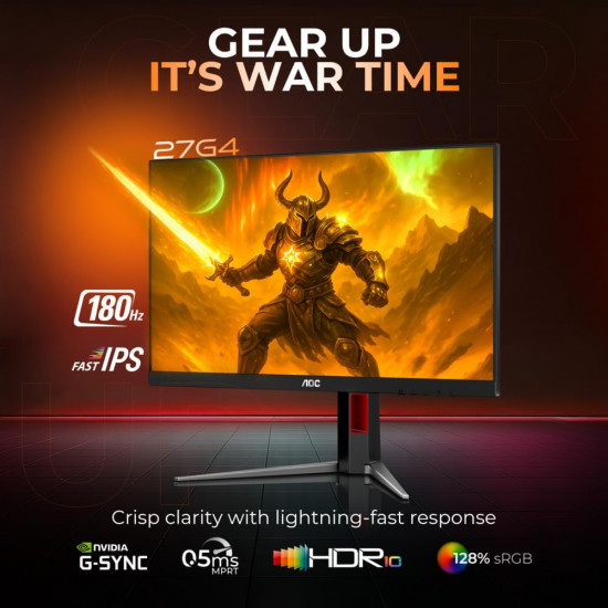 AOC 27G4 27" FHD 180HZ 0.5MS IPS HDR10 GAMING MONITOR AOC 27G4 27" FHD 180HZ 0.5MS IPS HDR10 GAMING MONITOR