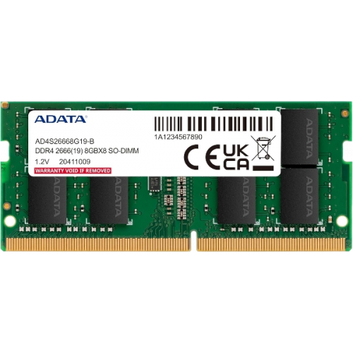 ADATA 8GB DDR4 2666MHZ LAPTOP MEMORY ADATA 8GB DDR4 2666MHZ LAPTOP MEMORY