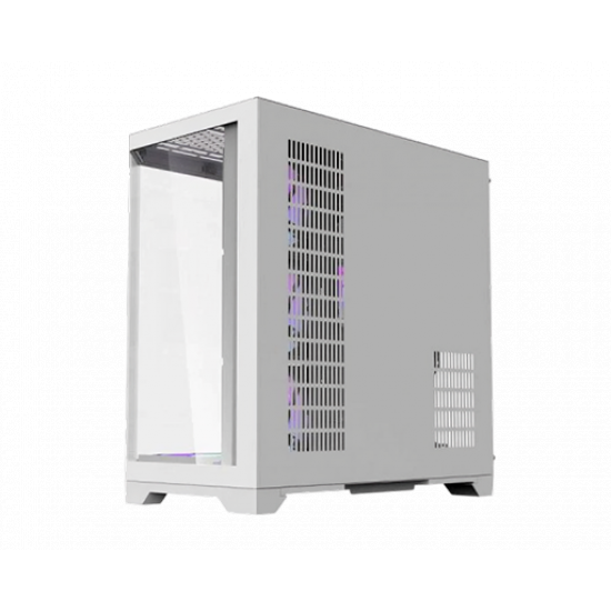 Aigo FT418 PRO ATX Mid-Tower Gaming Case with 7 ARGB Fans and Tempered Glass – White