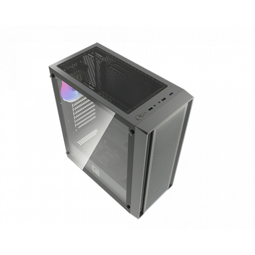 GameOne NITRO 4 Black Case – Mid-Tower, Tempered Glass, ATX Compatible