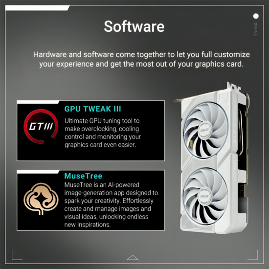 ASUS Dual GeForce RTX 5060 Ti 16GB GDDR7 White OC Edition ASUS Dual GeForce RTX 5060 Ti 16GB GDDR7 White OC Edition