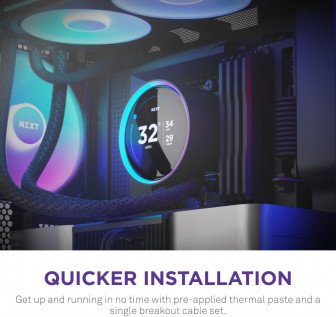 NZXT Kraken Elite 360 RGB 360mm Liquid CPU Cooler with LCD Display Black NZXT Kraken Elite 360 RGB 360mm Liquid CPU Cooler with LCD Display Black
