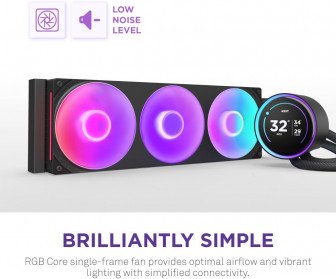 NZXT Kraken Elite 360 RGB 360mm Liquid CPU Cooler with LCD Display Black NZXT Kraken Elite 360 RGB 360mm Liquid CPU Cooler with LCD Display Black