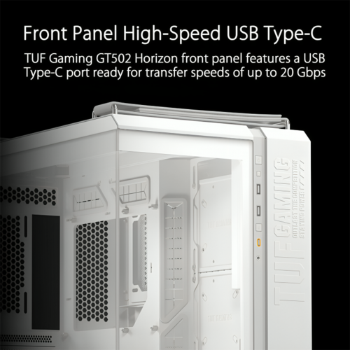 ASUS TUF Gaming GT502 Horizon TG ARGB White – Mid Tower Gaming Case ASUS TUF Gaming GT502 Horizon TG ARGB White – Mid Tower Gaming Case