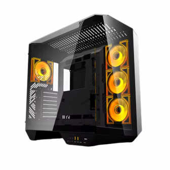 DarkFlash DY470 black– Panoramic Case with 4 ARGB Fans DarkFlash DY470 black– Panoramic Case with 4 ARGB Fans