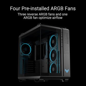 ASUS TUF Gaming GT502 Horizon ARGB Black Mid Tower Gaming Case ASUS TUF Gaming GT502 Horizon ARGB Black Mid Tower Gaming Case