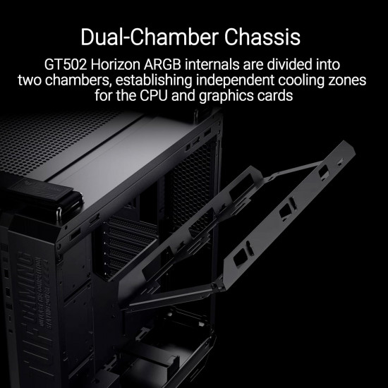 ASUS TUF Gaming GT502 Horizon ARGB Black Mid Tower Gaming Case ASUS TUF Gaming GT502 Horizon ARGB Black Mid Tower Gaming Case